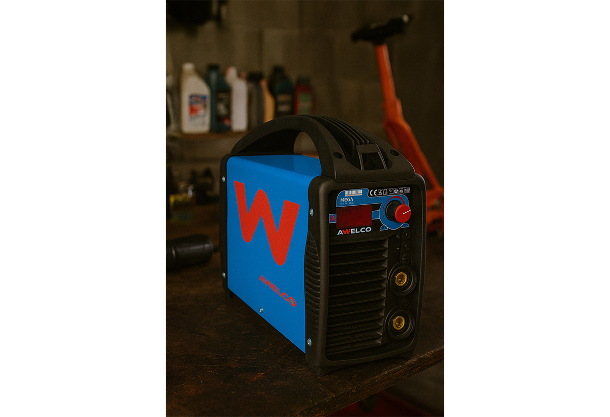 Απεικονίζεται το μηχάνημα ηλεκτροσυγκόλλησης σε εργαστήριο.